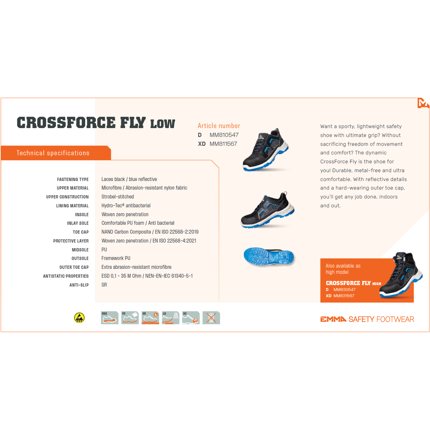 CrossForce Fly Low Safety Shoe