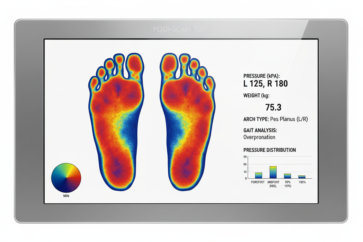 feet preessure scanning screen
