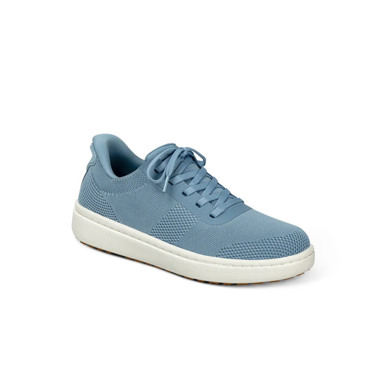 Light blue knit hands-free sneaker
