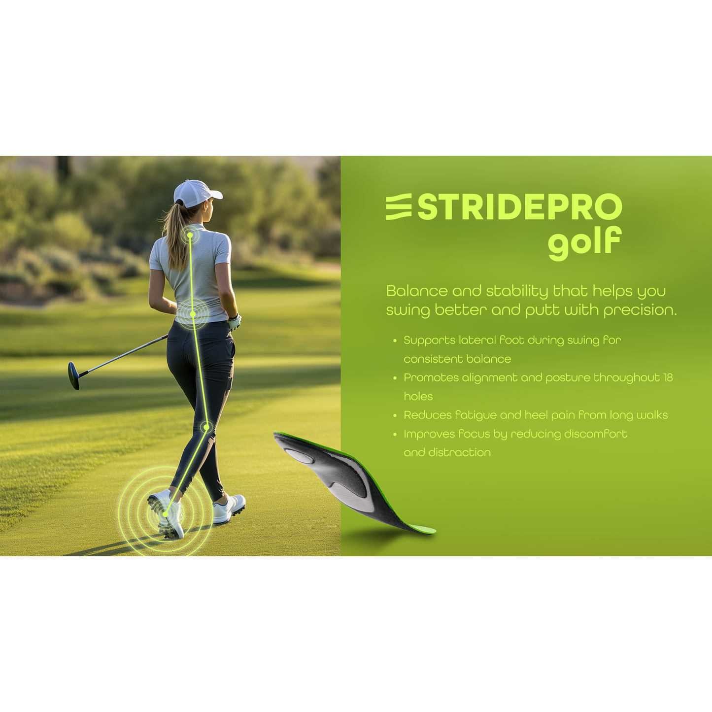 Orthotic Insole for Golfers