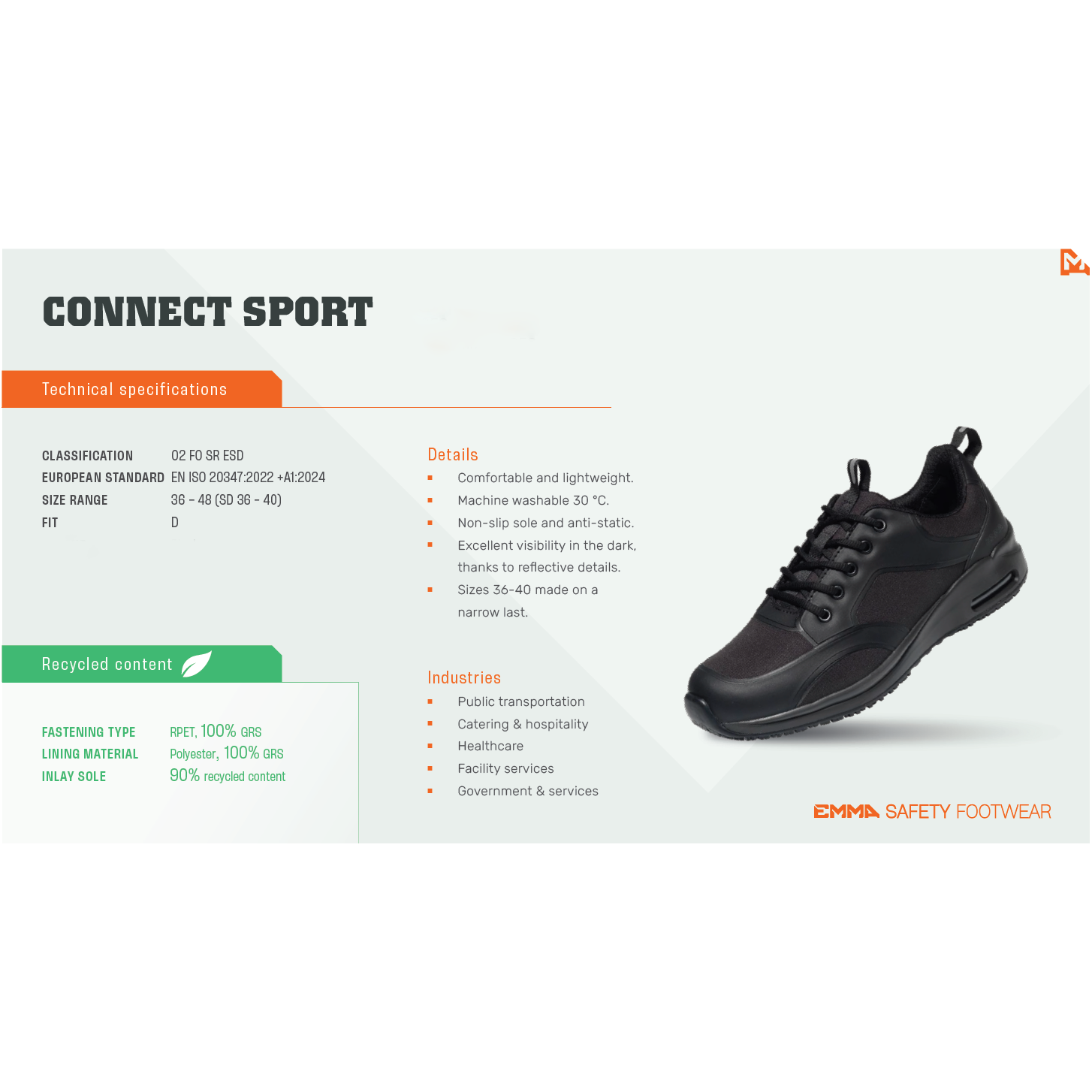 Connect Sport 02 - Non-Slip Work Shoe