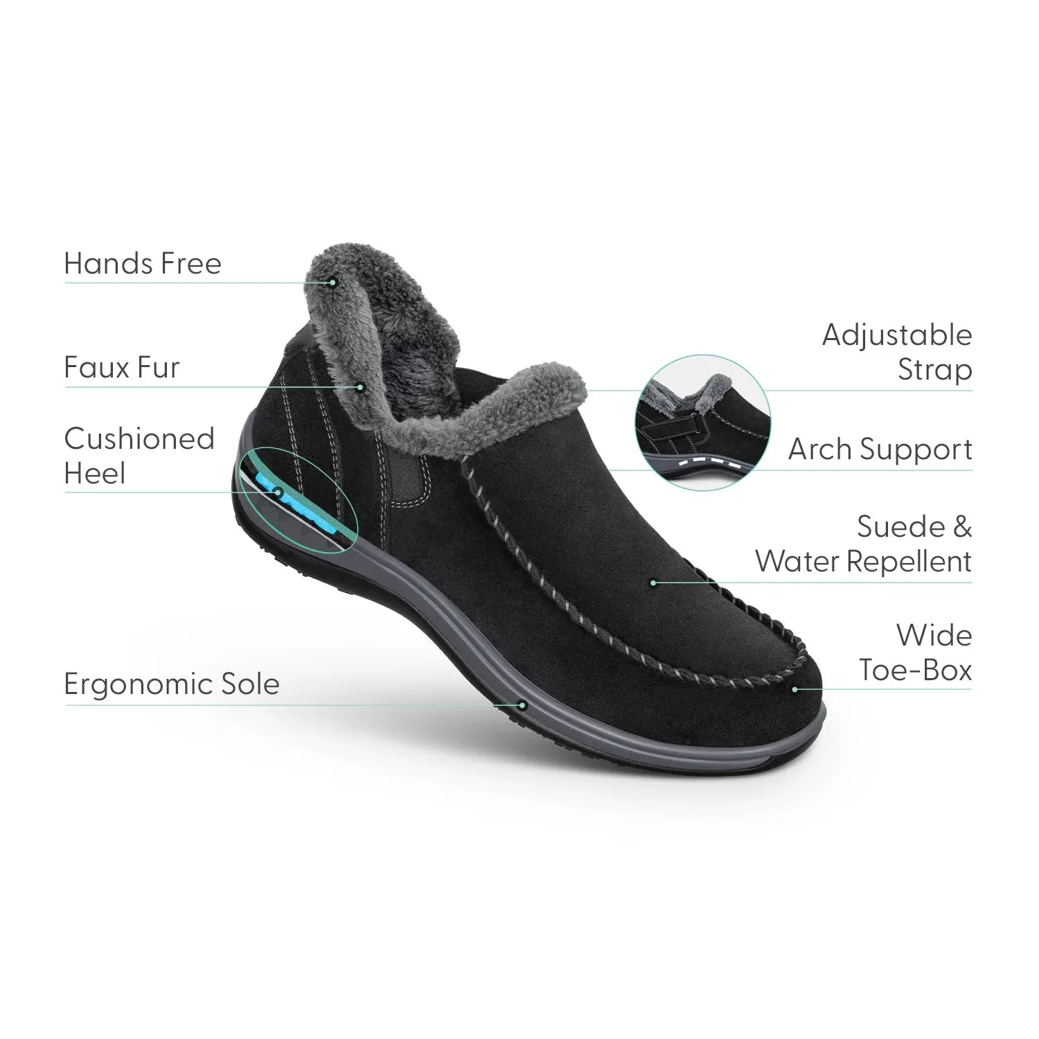 Lorin Hands-Free Suede Slipper
