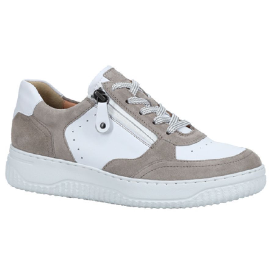 Boogie Women's Casual Shoe - Mushroom and White